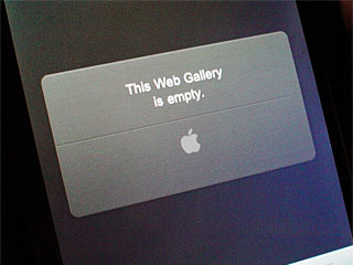 iPod touchで「This Web Gallery is empty」